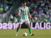 Sergi Altimira of Real Betis controls the ball during the La Liga EA Sport match between Real Betis and RC Celta de Vigo at Benito Villamari...