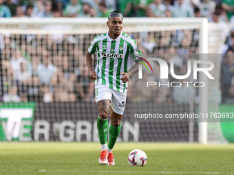 Natan Bernardo de Souza of Real Betis runs with the ball during the La Liga EA Sport match between Real Betis and RC Celta de Vigo at Benito...