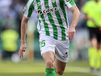 Romain Perraud of Real Betis runs with the ball during the La Liga EA Sport match between Real Betis and RC Celta de Vigo at Benito Villamar...