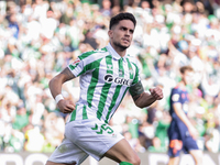 Marc Bartra of Real Betis celebrates a goal during the La Liga EA Sport match between Real Betis and RC Celta de Vigo at Benito Villamarin i...