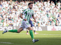 Marc Bartra of Real Betis celebrates a goal during the La Liga EA Sport match between Real Betis and RC Celta de Vigo at Benito Villamarin i...