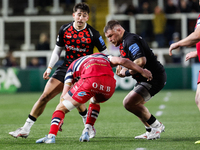 Richard Palframan of Newcastle Falcons plays during the Premiership Cup Pool A match between Newcastle Falcons and Doncaster Knights at King...