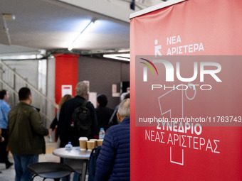 The first congress of the Nea Aristera (New Left) party takes place in Athens, Greece, on November 10, 2024. (