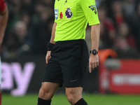 Referee Anthony Taylor officiates the Premier League match between Nottingham Forest and Newcastle United at the City Ground in Nottingham,...