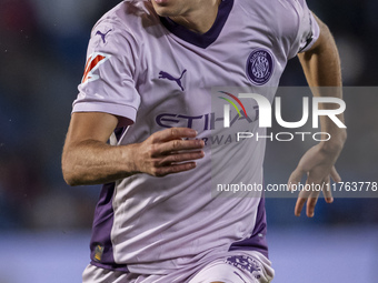 Bryan Gil of Girona FC is seen in action during the La Liga EA Sports 2024/25 football match between Getafe CF and Girona FC at Estadio Coli...