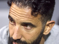 Ruben Amorim, Head Coach of Sporting CP, looks on prior to the Liga Portugal Betclic match between SC Braga and Sporting CP at Estadio Munic...