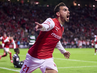 Ricardo Horta of SC Braga celebrates after scoring his team's first goal during the Liga Portugal Betclic match between SC Braga and Sportin...