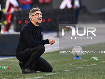 Ivan Juric coaches A.S. Roma during the 12th day of the Serie A Championship between A.S. Roma and Bologna F.C. at the Olympic Stadium in Ro...