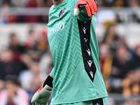 Lukasz Skorupski of Bologna F.C. participates in the 12th day of the Serie A Championship between A.S. Roma and Bologna F.C. at the Olympic...