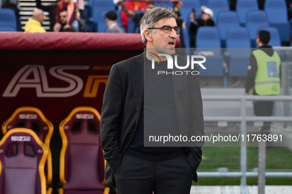 Ivan Juric coaches A.S. Roma during the 12th day of the Serie A Championship between A.S. Roma and Bologna F.C. at the Olympic Stadium in Ro...