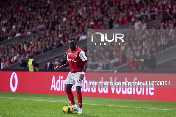 Armindo Tue Na Bangna 'Bruma' of SC Braga is in action during the Liga Portugal Betclic match between SC Braga and Sporting CP at Estadio Mu...