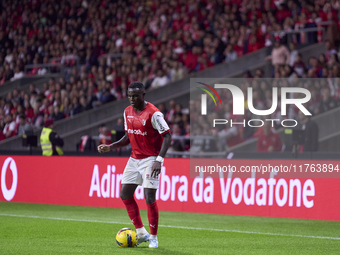 Armindo Tue Na Bangna 'Bruma' of SC Braga is in action during the Liga Portugal Betclic match between SC Braga and Sporting CP at Estadio Mu...