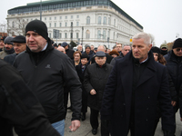 In Warsaw, Poland, on November 10, 2024, former Prime Minister and chairman of the PiS party, Jaroslaw Kaczynski, participates in the monthl...