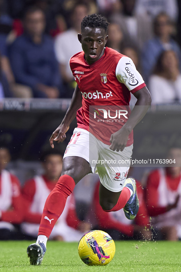 Roger Fernandes of SC Braga is in action during the Liga Portugal Betclic match between SC Braga and Sporting CP at Estadio Municipal de Bra...