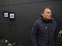 In Warsaw, Poland, on November 10, 2024, activists against the PiS party want to lay their wreath during the monthly celebrations of the Smo...