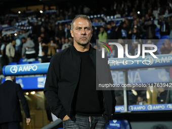 Hansi Flick head coach of Barcelona during the LaLiga match between Real Sociedad and FC Barcelona at Reale Arena on November 10, 2024 in Sa...