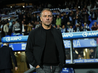 Hansi Flick head coach of Barcelona during the LaLiga match between Real Sociedad and FC Barcelona at Reale Arena on November 10, 2024 in Sa...