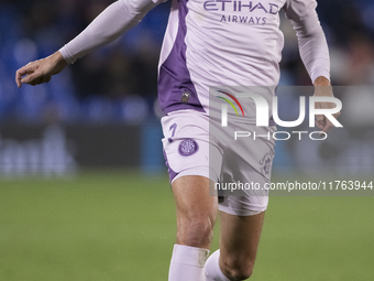 Cristhian Stuani of Girona is in action during the La Liga 2024/25 match between Getafe and Girona at Coliseum Stadium in Madrid, Spain, on...