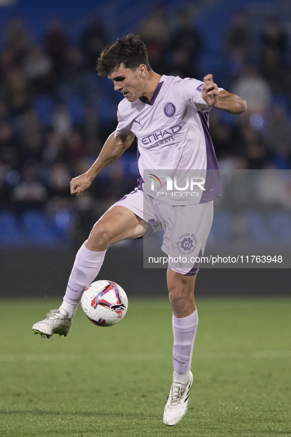 Silvi Clua of Girona participates in the La Liga 2024/25 match between Getafe and Girona at Coliseum Stadium in Madrid, Spain, on November 1...