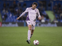 Cristhian Stuani of Girona is in action during the La Liga 2024/25 match between Getafe and Girona at Coliseum Stadium in Madrid, Spain, on...