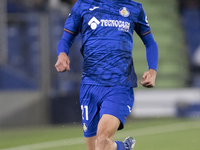 Juan Iglesias of Getafe is in action during the La Liga 2024/25 match between Getafe and Girona at Coliseum Stadium in Madrid, Spain, on Nov...