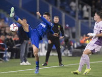 Juan Iglesias of Getafe is in action during the La Liga 2024/25 match between Getafe and Girona at Coliseum Stadium in Madrid, Spain, on Nov...