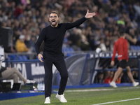 In Madrid, Spain, on November 10, the head coach of Getafe, Jose Bordalas, is present during the La Liga 2024/25 match between Getafe and Gi...