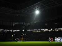 Both teams moment of silence prior to the LaLiga match between Real Sociedad and FC Barcelona at Reale Arena on November 10, 2024 in San Seb...