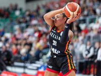 Maxuela Lisowa in action during the FIBA 2025 European Women's Basketball Championship Qualifiers Group C match between Poland and Belgium a...