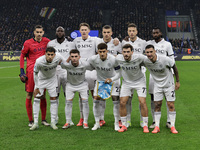 The Napoli team plays during the Serie A 2024-2025 match between Inter and Napoli in Milano, Italy, on November 10, 2024. (