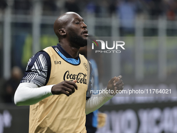 Romelu Lukaku participates in the Serie A 2024-2025 match between Inter and Napoli in Milano, Italy, on November 10, 2024. 