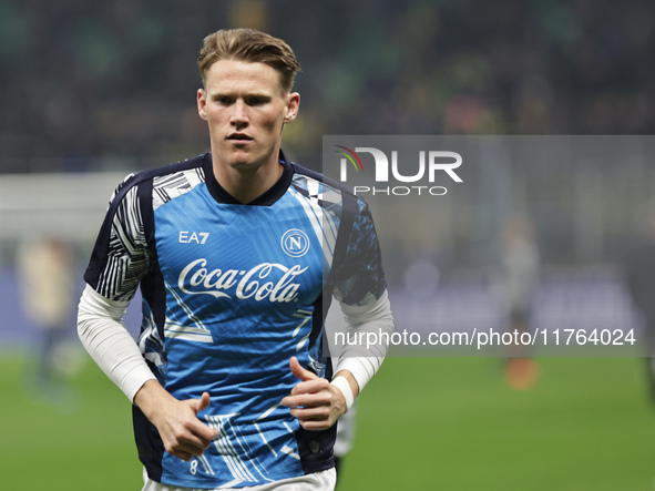 Scott McTominay participates in the Serie A 2024-2025 match between Inter and Napoli in Milano, Italy, on November 10, 2024. 