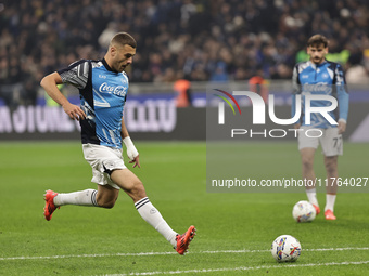 Alessandro Buongiorno participates in the Serie A 2024-2025 match between Inter and Napoli in Milano, Italy, on November 10, 2024. (