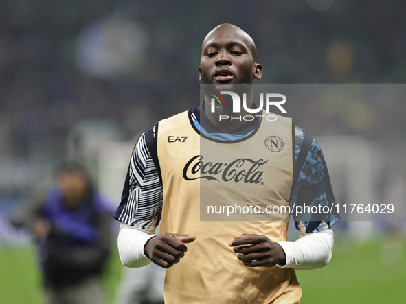 Romelu Lukaku participates in the Serie A 2024-2025 match between Inter and Napoli in Milano, Italy, on November 10, 2024. 