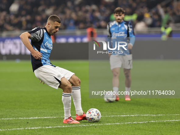 Alessandro Buongiorno participates in the Serie A 2024-2025 match between Inter and Napoli in Milano, Italy, on November 10, 2024. 