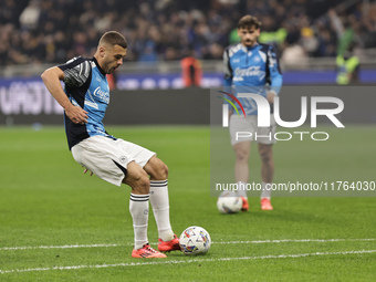 Alessandro Buongiorno participates in the Serie A 2024-2025 match between Inter and Napoli in Milano, Italy, on November 10, 2024. (