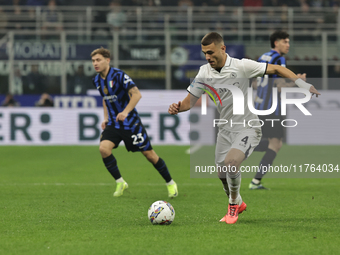 Alessandro Buongiorno participates in the Serie A 2024-2025 match between Inter and Napoli in Milano, Italy, on November 10, 2024. (