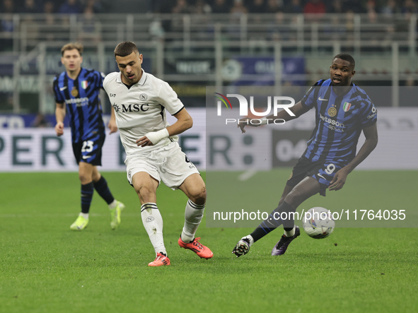 Alessandro Buongiorno participates in the Serie A 2024-2025 match between Inter and Napoli in Milano, Italy, on November 10, 2024. 