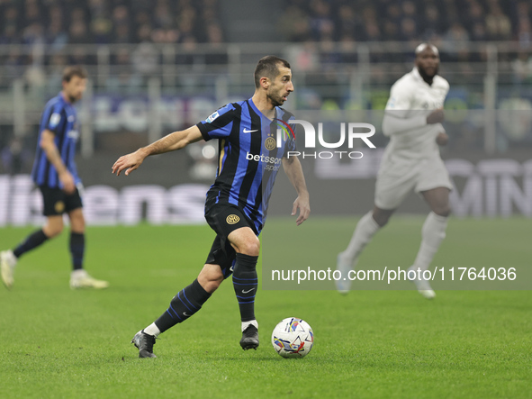 Henrikh Mkhitaryan participates in the Serie A 2024-2025 match between Inter and Napoli in Milano, Italy, on November 10, 2024. 