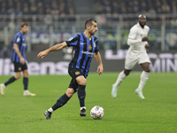 Henrikh Mkhitaryan participates in the Serie A 2024-2025 match between Inter and Napoli in Milano, Italy, on November 10, 2024. (