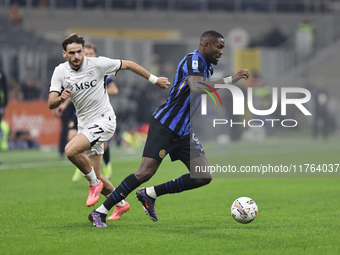 Marcus Thuram participates in the Serie A 2024-2025 match between Inter and Napoli in Milano, Italy, on November 10, 2024. (