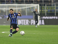 Hakan Calhanoglu participates in the Serie A 2024-2025 match between Inter and Napoli in Milano, Italy, on November 10, 2024. (