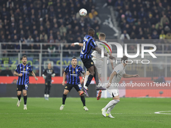 Marcus Thuram participates in the Serie A 2024-2025 match between Inter and Napoli in Milano, Italy, on November 10, 2024. (