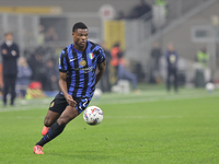 Denzel Dumfries participates in the Serie A 2024-2025 match between Inter and Napoli in Milano, Italy, on November 10, 2024. (