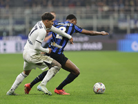 Denzel Dumfries participates in the Serie A 2024-2025 match between Inter and Napoli in Milano, Italy, on November 10, 2024. (