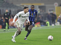 Mathias Olivera plays during the Serie A 2024-2025 match between Inter and Napoli in Milano, Italy, on November 10, 2024. (