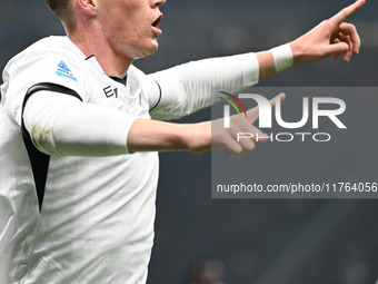 Lautaro Martinez of Inter FC celebrates after a goal during the Italian Serie A football match between Inter FC and SSC Napoli at Giuseppe M...