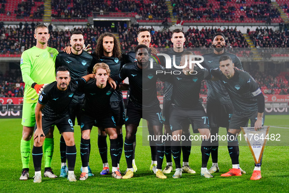 SS Lazio lineup during the Italian championship Serie A football match between AC Monza and SS Lazio at U-Power Stadium in Monza, Italy, on...