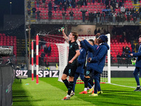 The team (SS Lazio) celebrates the win during the Italian championship Serie A football match between AC Monza and SS Lazio in Monza, Italy,...