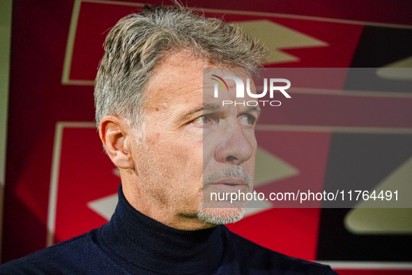 The head coach Marco Baroni (SS Lazio) is present during the Italian championship Serie A football match between AC Monza and SS Lazio in Mo...